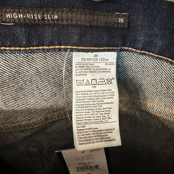 Banana Repubic | NWT 35 Premium Denim High Rise Slim Ankle Jeans Dark Wash 40 - Picture 8 of 9